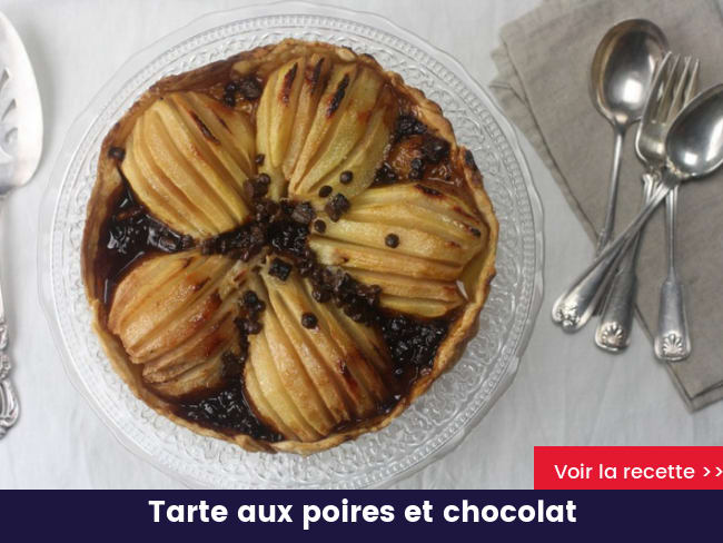 Tarte aux poires et chocolat